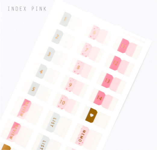 プランナーシール-INDEX PINK