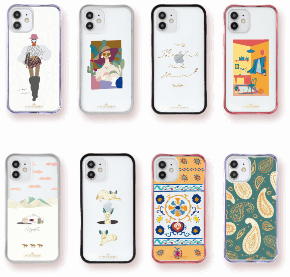 人気のかわいいiphoneケース Little Closet 透明カバーにオリジナルのフィルムを着せ替えてアレンジ