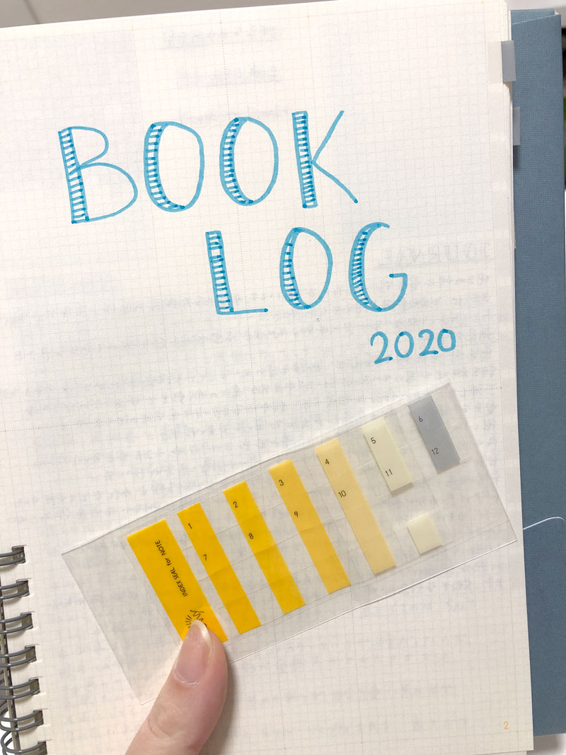 頻繁に使う読書と映画のページの頭に付属のインデックスを