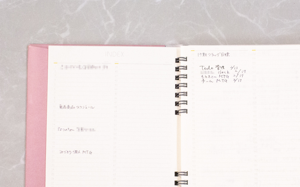 インデックスページで探しやすい