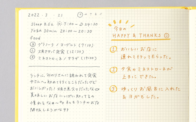 DAILY LOGにはできたこと・良かったことをログ