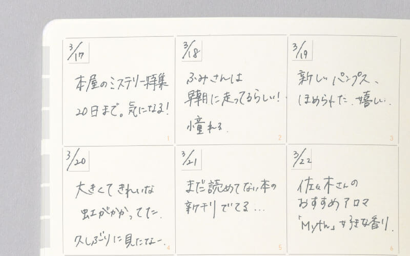 SMALL LOGにはこまめに記入