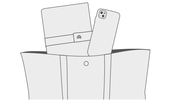 マグネットフラップで持ち運ぶ時はしっかり固定